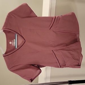 ADAR Pink Scrub Top
